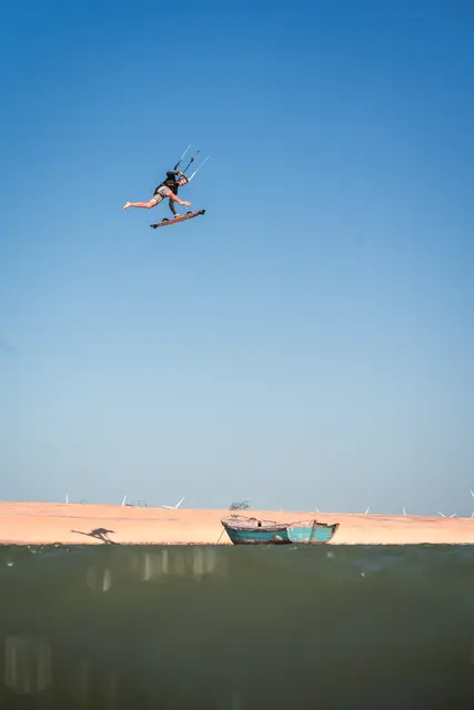 Pierre Dupond kitesurfing, photo by Olivier Schmitt