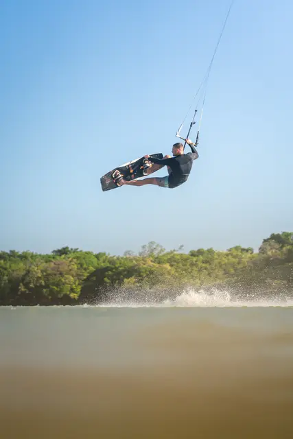Pierre Dupond kitesurfing, photo by Olivier Schmitt