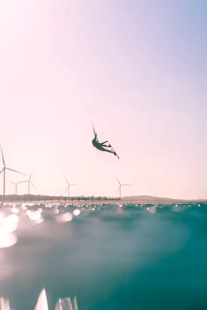 Pierre Dupond kitesurfing, photo by Olivier Schmitt