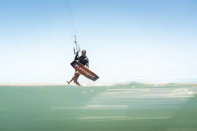 Pierre Dupond kitesurfing, photo by Olivier Schmitt